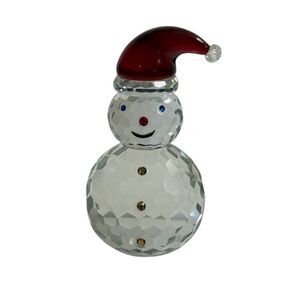 Judith Ripka Crystal Snowman Figurine Paperweight 24% Crystal 5"